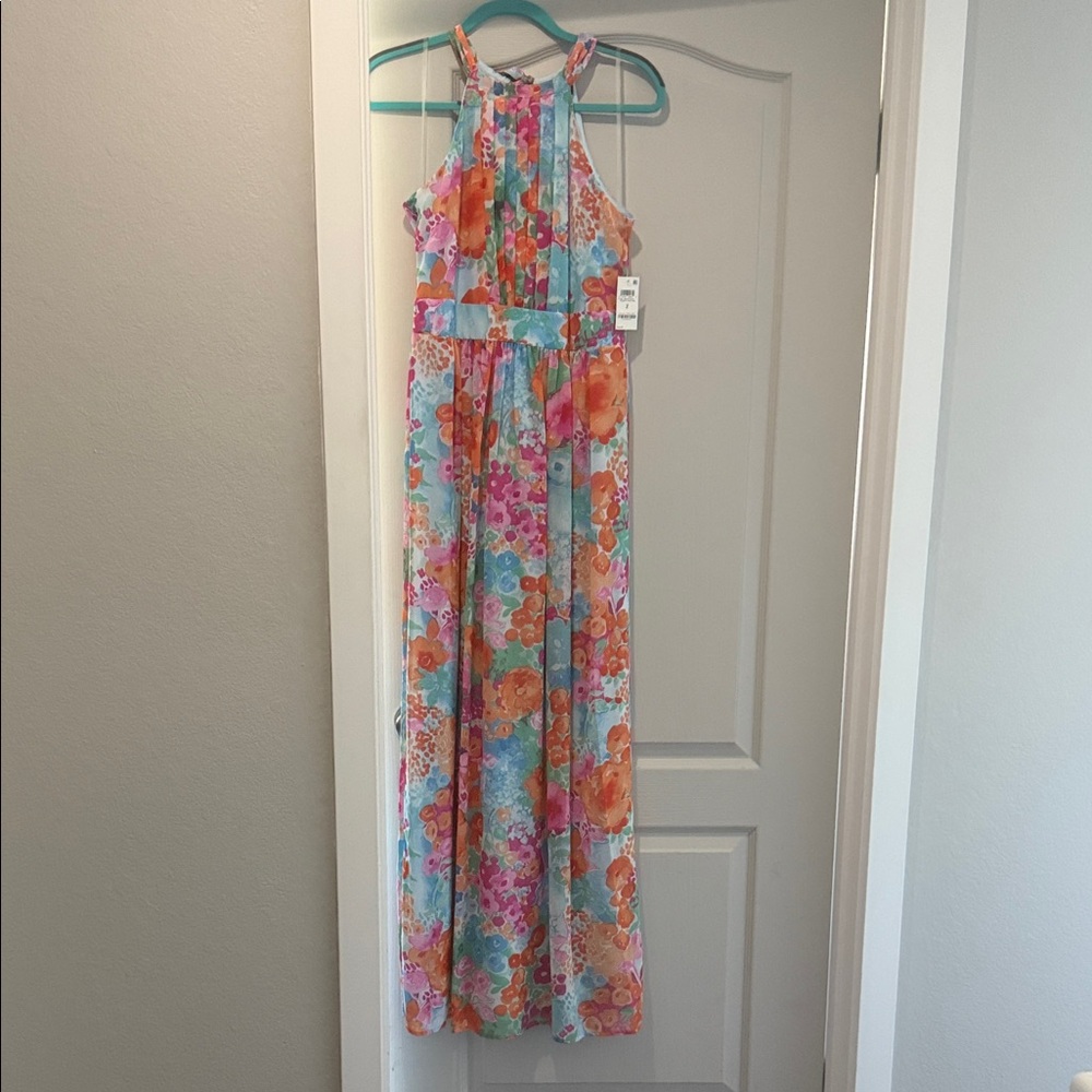 INC International Concepts Vibrant Multicolor Halter Dress
